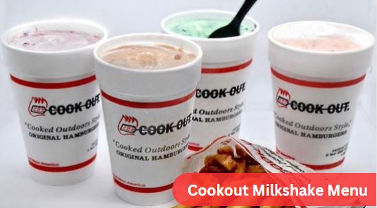 Cookout Milkshake Menu